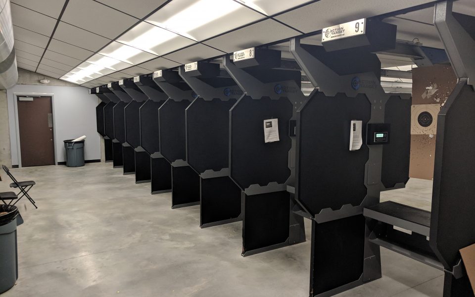Indoor shooting range lanes